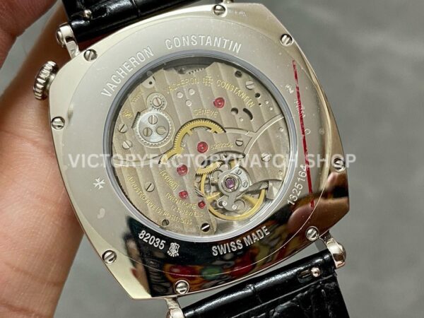 AI Factory Vacheron Constantin Historiques American 1921 82035/000G-B735 40mm White Gold Leather Strap Silver Dial