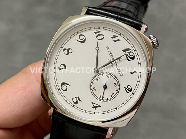 AI Factory Vacheron Constantin Historiques American 1921 82035/000G-B735 40mm White Gold Leather Strap Silver Dial