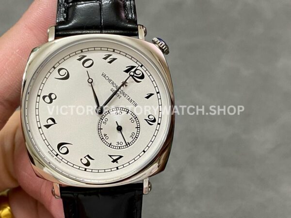 AI Factory Vacheron Constantin Historiques American 1921 82035 000G B735 white gold leather strap silver dial replica watch