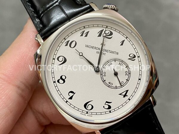 AI Factory Vacheron Constantin Historiques American 1921 82035/000G-B735 40mm White Gold Leather Strap Silver Dial
