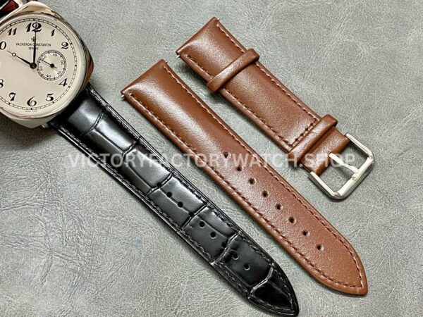 AI Factory Vacheron Constantin Historiques American 1921 82035/000G-B735 40mm White Gold Leather Strap Silver Dial