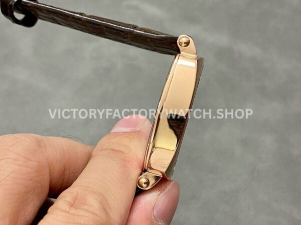 AI Factory Vacheron Constantin Historiques American 1921 82035/000R-9359 40mm Rose Gold Leather Strap Silver Dial