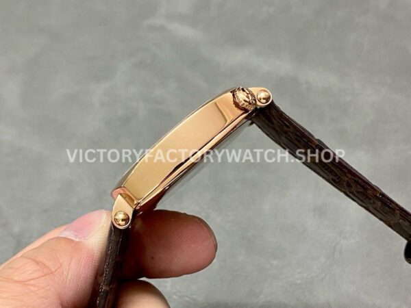 AI Factory Vacheron Constantin Historiques American 1921 82035/000R-9359 40mm Rose Gold Leather Strap Silver Dial