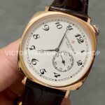 AI Factory Vacheron Constantin Historiques American 1921 82035/000R-9359 40mm Rose Gold Leather Strap Silver Dial
