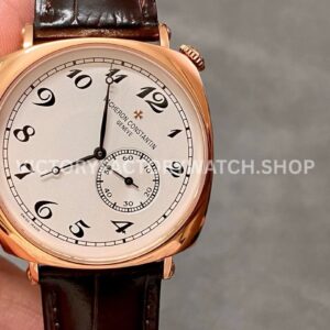 AI Factory Vacheron Constantin Historiques American 1921 82035 000R 9359 rose gold leather strap silver dial replica watch