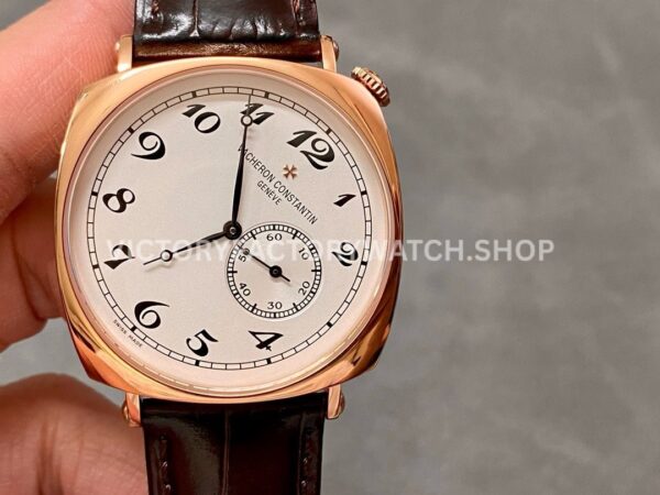 AI Factory Vacheron Constantin Historiques American 1921 82035 000R 9359 rose gold leather strap silver dial replica watch