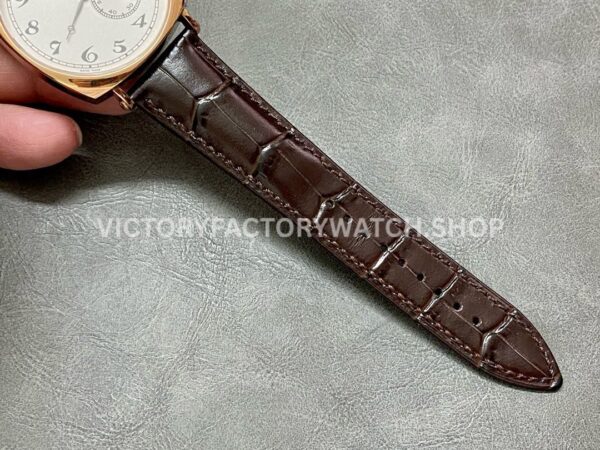 AI Factory Vacheron Constantin Historiques American 1921 82035/000R-9359 40mm Rose Gold Leather Strap Silver Dial