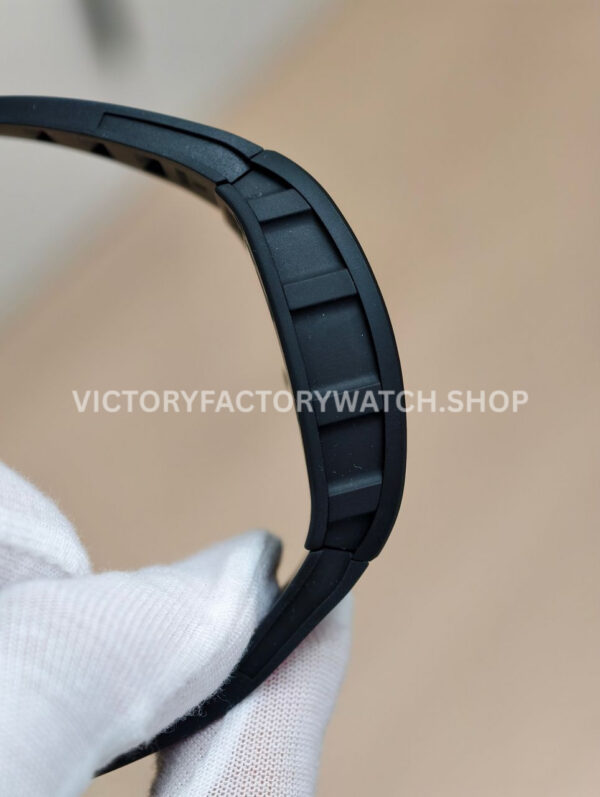 APS Factory Richard Mille RM 055 42.7mm Black Ceramic Black Rubber Strap Skeletonized Black Dial