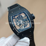APS Factory Richard Mille RM 055 42.7mm Black Ceramic Black Rubber Strap Skeletonized Black Dial