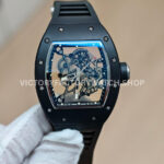 APS Factory Richard Mille RM 055 black ceramic black rubber strap skeletonized black dial
