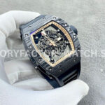 APS Factory Richard Mille RM 055 42.7mm Carbon Fiber Black Rubber Strap Skeletonized Rose Gold Dial (7) APS Factory Richard Mille RM 055 42.7mm Carbon Fiber Black Rubber Strap Skeletonized Rose Gold Dial