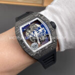 APS Factory Richard Mille RM 055 42.7mm Carbon Fiber Rubber Strap Skeletonized White Dial (1) APS Factory Richard Mille RM 055 42.7mm Carbon Fiber Rubber Strap Skeletonized White Dial
