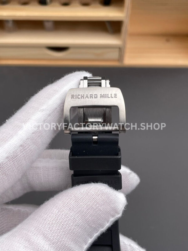 APS Factory Richard Mille RM 055 42.7mm Carbon Fiber Rubber Strap Skeletonized White Dial (2) APS Factory Richard Mille RM 055 42.7mm Carbon Fiber Rubber Strap Skeletonized White Dial