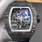 APS Factory Richard Mille RM 055 42.7mm Carbon Fiber Rubber Strap Skeletonized White Dial (6) APS Factory Richard Mille RM 055 42.7mm Carbon Fiber Rubber Strap Skeletonized White Dial