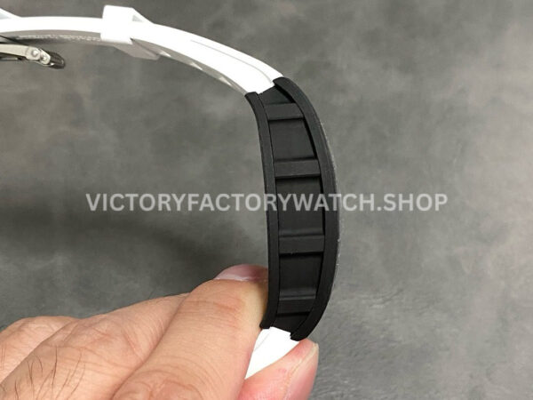 APS Factory Richard Mille RM 055 42.7mm Titanium Carbon Fiber Rubber Strap Ske (1) APS Factory Richard Mille RM 055 42.7mm Carbon Fiber Rubber Strap Skeletonized Red Subtitles On White Background Dial