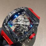 APS Factory Richard Mille RM 055 42.7mm Titanium Red Rubber Strap Skeletonized Black Dial (5) APS Factory Richard Mille RM 055 42.7mm Titanium Red Rubber Strap Skeletonized Black Dial