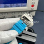 APS Factory Richard Mille RM 055 42.7mm White Ceramic Light Blue Rubber Strap Skeletonized Black Dial (9) APS Factory Richard Mille RM 055 42.7mm White Ceramic Light Blue Rubber Strap Skeletonized Black Dial