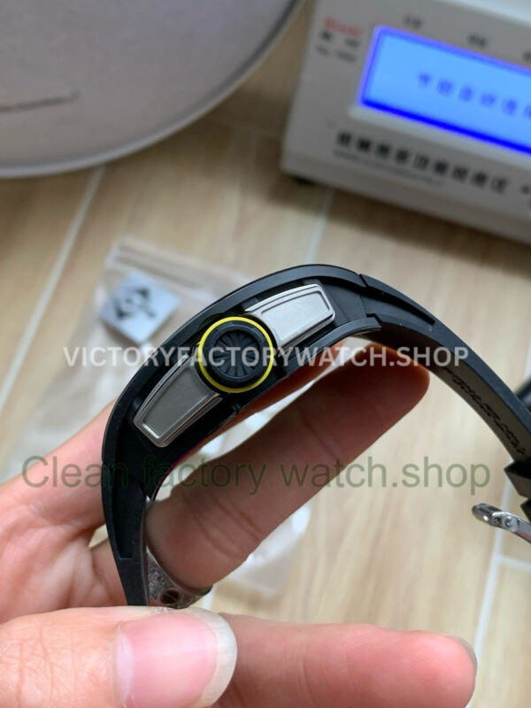 APS Factory Richard Mille RM 061-01 Black Rubber Strap Yohan Blake Skeletonized Green Dial (1) APS Factory Richard Mille RM 61-01 42.7mm Black Ceramic Black Rubber Strap Skeletonized Green Dial
