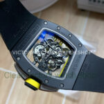 APS Factory Richard Mille RM 061-01 Black Rubber Strap Yohan Blake Skeletonized Green Dial (4) APS Factory Richard Mille RM 61-01 42.7mm Black Ceramic Black Rubber Strap Skeletonized Green Dial