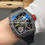 APS Factory Richard Mille RM 35-02 44.5mm Black Carbon Fiber Black Rubber Strap Black Skeletonized Dial (1) APS Factory Richard Mille RM 35-02 44.5mm Black Carbon Fiber Black Rubber Strap Black Skeletonized Dial