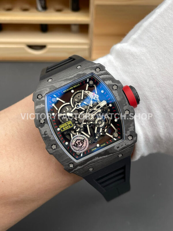 APS Factory Richard Mille RM 35-02 44.5mm Black Carbon Fiber Black Rubber Strap Black Skeletonized Dial (1) APS Factory Richard Mille RM 35-02 44.5mm Black Carbon Fiber Black Rubber Strap Black Skeletonized Dial