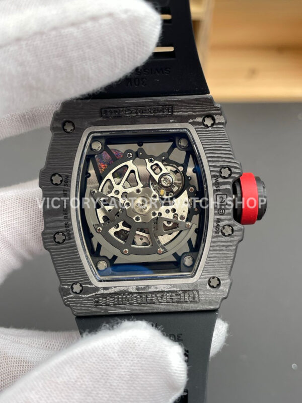 APS Factory Richard Mille RM 35-02 44.5mm Black Carbon Fiber Black Rubber Strap Black Skeletonized Dial (3) APS Factory Richard Mille RM 35-02 44.5mm Black Carbon Fiber Black Rubber Strap Black Skeletonized Dial