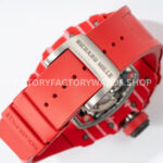 APS Factory Richard Mille RM 35-02 44.5mm Red Carbon Fiber Red Rubber Strap Skeletonized Dial