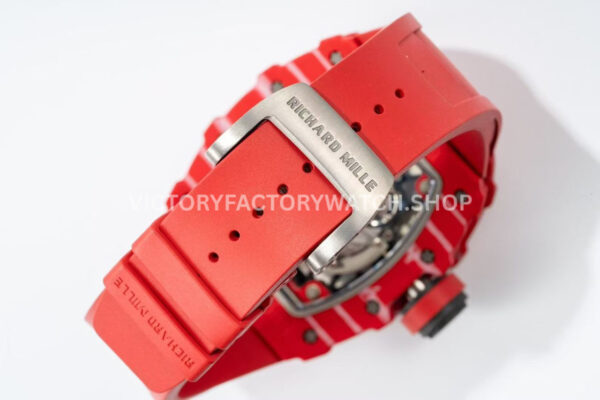 APS Factory Richard Mille RM 35-02 44.5mm Red Carbon Fiber Red Rubber Strap Skeletonized Dial