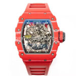 APS Factory Richard Mille RM 35-02 red carbon fiber red rubber strap skeletonized dial