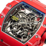 APS Factory Richard Mille RM 35-02 44.5mm Red Carbon Fiber Red Rubber Strap Skeletonized Dial