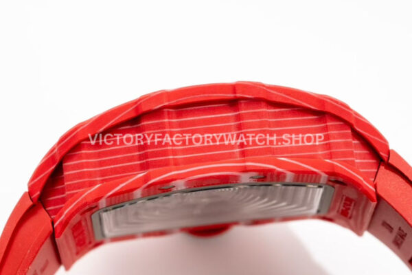 APS Factory Richard Mille RM 35-02 44.5mm Red Carbon Fiber Red Rubber Strap Skeletonized Dial