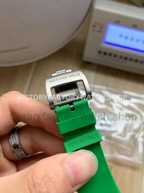 APS Factory Richard Mille RM 61-01 42.7mm Black Ceramic Green Rubber Strap Skeletonized Green Dial (3) APS Factory Richard Mille RM 61-01 42.7mm Black Ceramic Green Rubber Strap Skeletonized Green Dial