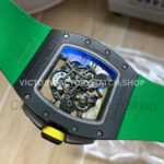 APS Factory Richard Mille RM 61-01 42.7mm Black Ceramic Green Rubber Strap Skeletonized Green Dial (4) APS Factory Richard Mille RM 61-01 42.7mm Black Ceramic Green Rubber Strap Skeletonized Green Dial
