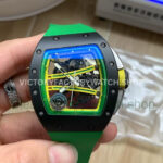 APS Factory Richard Mille RM 61-01 42.7mm Black Ceramic Green Rubber Strap Skeletonized Green Dial (5) APS Factory Richard Mille RM 61-01 black ceramic green rubber strap skeletonized green dial