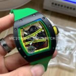 APS Factory Richard Mille RM 61-01 42.7mm Black Ceramic Green Rubber Strap Skeletonized Green Dial (7) APS Factory Richard Mille RM 61-01 42.7mm Black Ceramic Green Rubber Strap Skeletonized Green Dial
