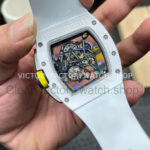 APS Factory Richard Mille RM 61-01 White Ceramic White Rubber Strap Skeletonized Green Dial (3) APS Factory Richard Mille RM 61-01 White Ceramic White Rubber Strap Skeletonized Green Dial