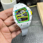 APS Factory Richard Mille RM 61-01 White Ceramic White Rubber Strap Skeletonized Green Dial (9) APS Factory Richard Mille RM 61-01 White Ceramic White Rubber Strap Skeletonized Green Dial