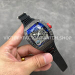 APS Factory Richard Mille RM 055 42.7mm Titanium Rubber Strap Skeletonized Red Subtitles On Black Background Dial