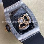 BBA Factory Richard Mille RM 07 31.4mm Diamond Bezel Black Rubber Strap Skeletonized Black Dial (2) BBA Factory Richard Mille RM 07 31.4mm Diamond Bezel Black Rubber Strap Skeletonized Black Dial