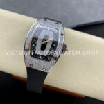 BBA Factory Richard Mille RM 07 31.4mm Diamond Bezel Black Rubber Strap Skeletonized Black Dial (5) BBA Factory Richard Mille RM 07 31.4mm Diamond Bezel Black Rubber Strap Skeletonized Black Dial