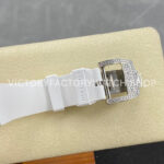BBA Factory Richard Mille RM 07 31.4mm Diamond Bezel White Rubber Strap Skeletonized Red Dial (4) BBA Factory Richard Mille RM 07 31.4mm Diamond Bezel White Rubber Strap Skeletonized Red Dial