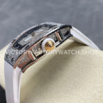 BBA Factory Richard Mille RM 07 31.4mm Diamond Bezel White Rubber Strap Skeletonized White Dial (3) BBA Factory Richard Mille RM 07 31.4mm Diamond Bezel White Rubber Strap Skeletonized White Dial