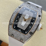 BBA Factory Richard Mille RM 07 31.4mm Diamond Bezel White Rubber Strap Skeletonized White Dial (6) BBA Factory Richard Mille RM 07 31.4mm Diamond Bezel White Rubber Strap Skeletonized White Dial
