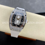 BBA Factory Richard Mille RM 07 31.4mm Diamond Bezel White Rubber Strap Skeletonized White Dial (8) BBA Factory Richard Mille RM 07 31.4mm Diamond Bezel White Rubber Strap Skeletonized White Dial