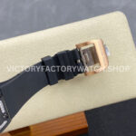 BBA Factory Richard Mille RM 07 31.4mm Diamond Black Ceramic Black Rubber Strap Skeletonized Red Dial