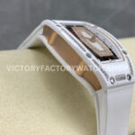 BBA Factory Richard Mille RM 07 31.4mm Diamond White Ceramic White Rubber Strap Skeletonized White Dial