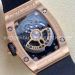 BBA Factory Richard Mille RM 07 31.4mm Rose Gold Black Rubber Strap Skeletonized Black Dial (9) BBA Factory Richard Mille RM 07 31.4mm Rose Gold Black Rubber Strap Skeletonized Black Dial