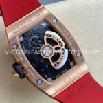 BBA Factory Richard Mille RM 07 31.4mm Rose Gold Red Rubber Strap Skeletonized Red Dial (2) BBA Factory Richard Mille RM 07 31.4mm Rose Gold Red Rubber Strap Skeletonized Red Dial
