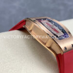 BBA Factory Richard Mille RM 07 31.4mm Rose Gold Red Rubber Strap Skeletonized Red Dial (8) BBA Factory Richard Mille RM 07 31.4mm Rose Gold Red Rubber Strap Skeletonized Red Dial