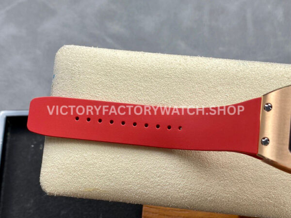 BBA Factory Richard Mille RM 07 31.4mm Rose Gold Red Rubber Strap Skeletonized Red Dial (9) BBA Factory Richard Mille RM 07 31.4mm Rose Gold Red Rubber Strap Skeletonized Red Dial